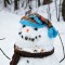 The helpful Snowman feeder!