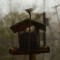 Chickadees and Titmice at the Feeder On a Rainy Day