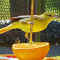 Female Orchard Oriole visits the feeder